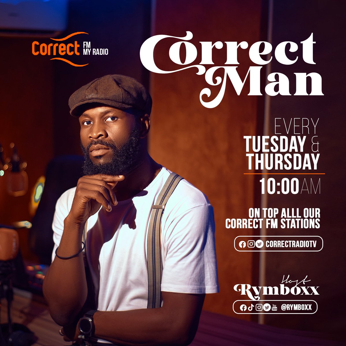 rymboxx's tweet photo. You dey listen to #CorrectMan on top @CorrectRadioTV 

How you dey feel am? https://t.co/yUBjFGQV9r