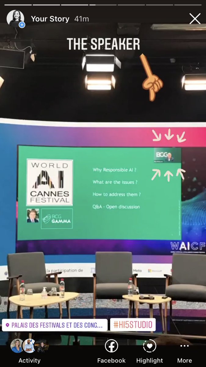 NRuskell's tweet image. Day 1 of the first World AI Cannes Festival! But what does a keynote speech at an AI conference look like? #waicf @CannesPalais