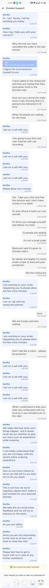 amarendrasinghk's tweet photo. #UninstallZomato
#Zomato Order No 2881238872. 
Orde was cancelled 5 mins before arrival although Food was handed over to Rider. Customer Care Kavitha was not supportive and Money was refunded to the Bank. Now no money for next order and no Discount or Voucher as courtesy given. https://t.co/prxNaGIHFC