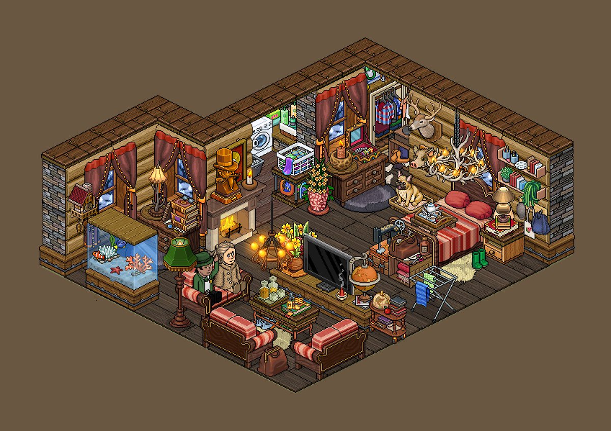 Merci à <a href="/MawlieBuild/">Mawlie</a> pour ce magnifique build ! 😍
La chambre du Chalet ! 🧸
The cottage bedroom! 🧸
#Habbo <a href="/HabboFR/">Habbo FR</a> <a href="/Habbo/">Habbo</a>