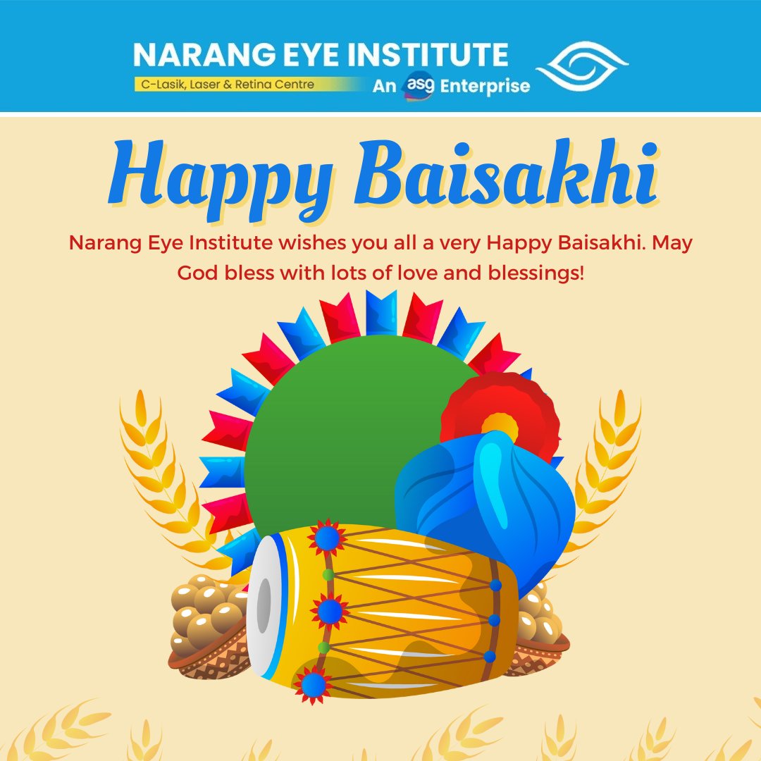 EyeNarang's tweet photo. Narang Eye Institute wishes you all a prosperous and Happy Baisakhi.

#narangeyeinstitute #baisakhi #Happybaisakhi https://t.co/Xwrn0WjZSl