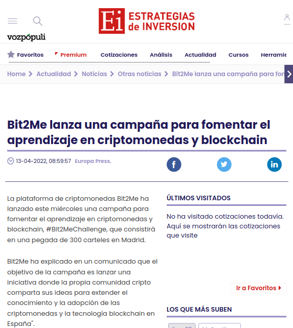 bit2me's tweet photo. Nuestros nuevos carteles están triunfando por Madrid. 💥
Pronto os contaremos más sobre el #Bit2MeChallenge. 😏
¡Estad atentos a nuestras redes! https://t.co/doc6wsTnZy