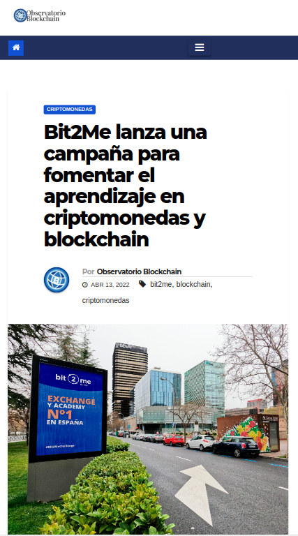 bit2me's tweet photo. Nuestros nuevos carteles están triunfando por Madrid. 💥
Pronto os contaremos más sobre el #Bit2MeChallenge. 😏
¡Estad atentos a nuestras redes! https://t.co/doc6wsTnZy