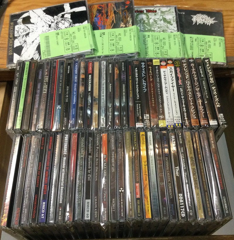 diskunion_do2's tweet photo. <<3F>>4/14(木)中古品新着情報
⚡️#CARNAGE 、#CENOTAPH 、#MERCILESS 、#PanThyMonium ⚡️等の✨デス・メタル✨の中古CDが入荷です‼️
#duメタル中古
#DeathMetal https://t.co/CVOgVy88BR