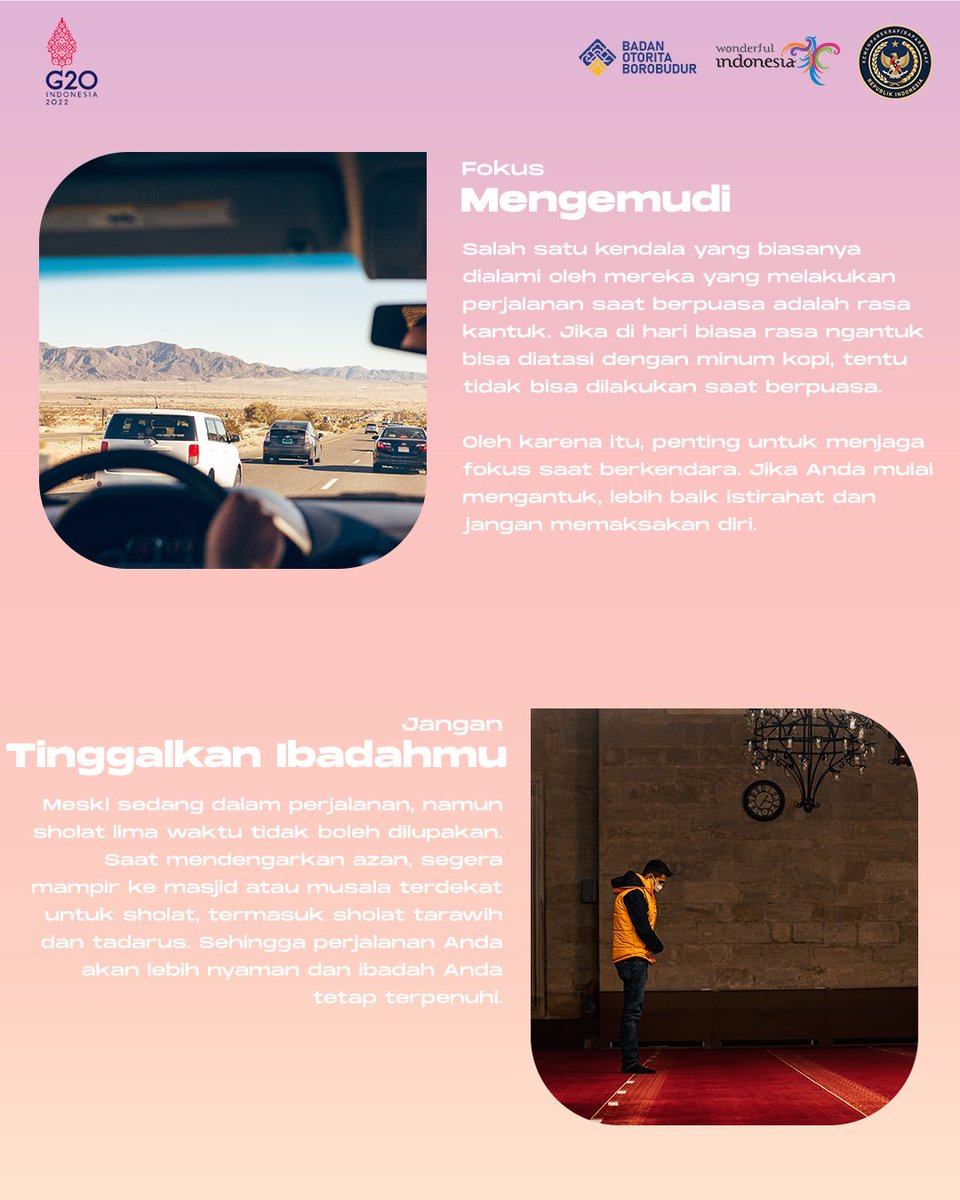 BOBorobudur's tweet photo. Itu adalah beberapa tips melakukan travel saat berpuasa, semoga bermanfaat ya BOBers!
#BOBTips https://t.co/qxeyJnmf9C