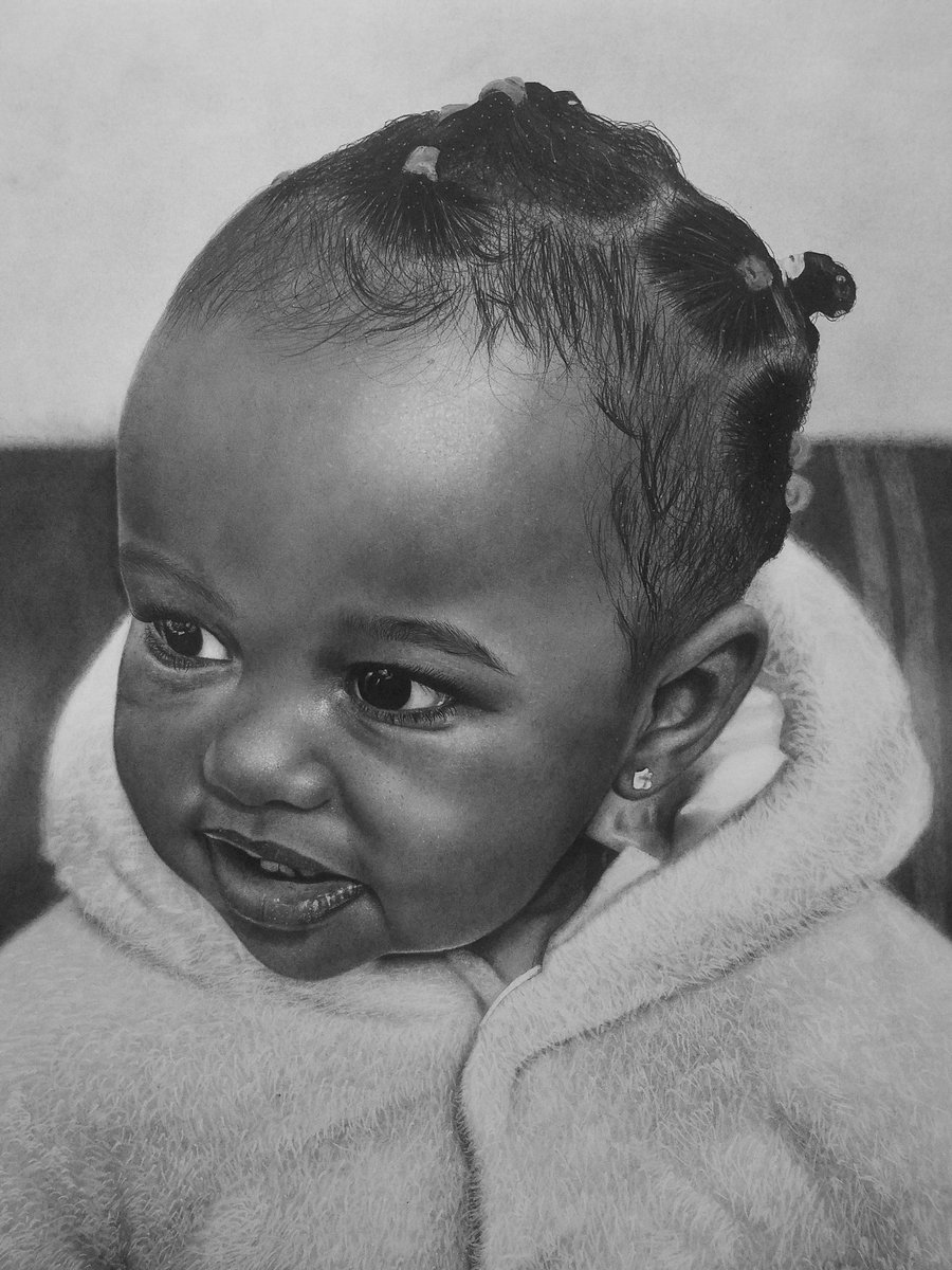 KennyDanielArt's tweet photo. A Portrait drawing of #RenoOmokri's beloved daughter Ebele. I wish and hope he would see this and loves it.
Medium: Coloured &amp; Charcoal pencil on paper
Size: 51x61cm
Duration: 142 hours
#EbelesNuggets #TableShaker #kennydanielart https://t.co/6zR7h4JSQw