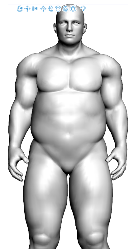 うお～～固太りおじさん体型の3Dモデルめっちゃ助かるぜ… 