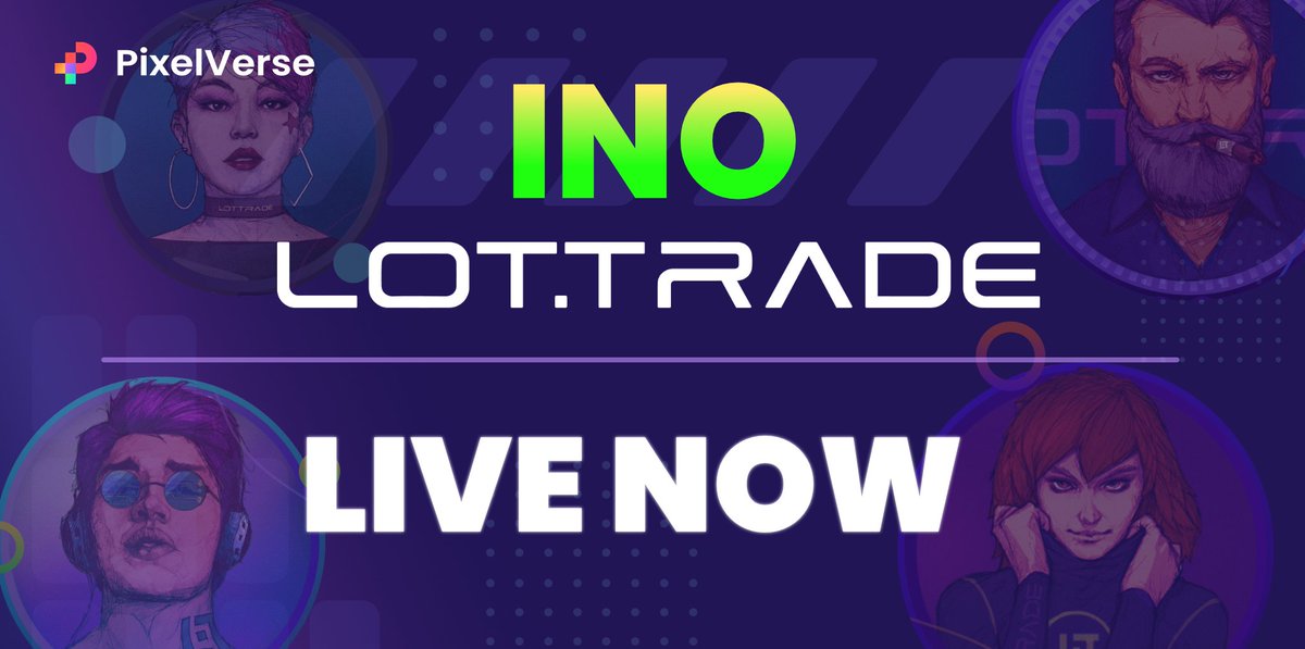 LOT INO IS LIVE 🚀

You can now purchase wNFTs on pixellaunch.io

🔥 Supply: 266 wNFTs
🔥 Price: $60-$6400
🔥 Distribution: 19th of April

#pixelverse #lottrade #INO #NFT