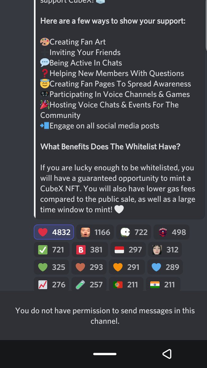 Techandarts's tweet photo. Wen WL? 
One thing I love about CubeX is them frowing on the "grind" culture, which often leads to spamming and sometimes many wasted hours for grinders that don't get WL. 

Contributing positively to thier community get you a spot to mint at lower gasfees. See more below. https://t.co/QG1tYeAz8r