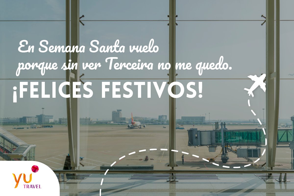 viajes_yutravel's tweet photo. ¡Comienza nuestro viaje! ✈ Desde YuTravel os deseamos a todos unas felices vacaciones por Terceira o por cualquier lugar del mundo 🌍. ¡A disfrutar de los festivos!
.
.
.
#destinosyu #viajar #viaje #vacaciones #yutravel #semanasanta #Terceira #Azores https://t.co/2yFZjwYCdU