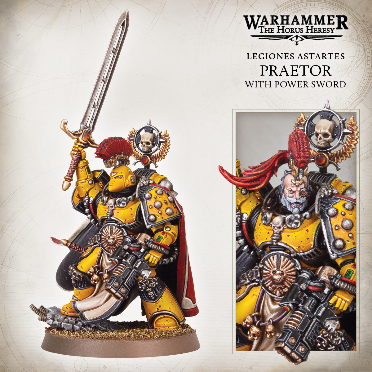 warhammer's tweet photo. Crown your Horus Heresy Legion with a worthy commander – the Praetors are here.  https://t.co/75oR05Eqpp #WarhammerCommunity https://t.co/2wB1wPeH0q