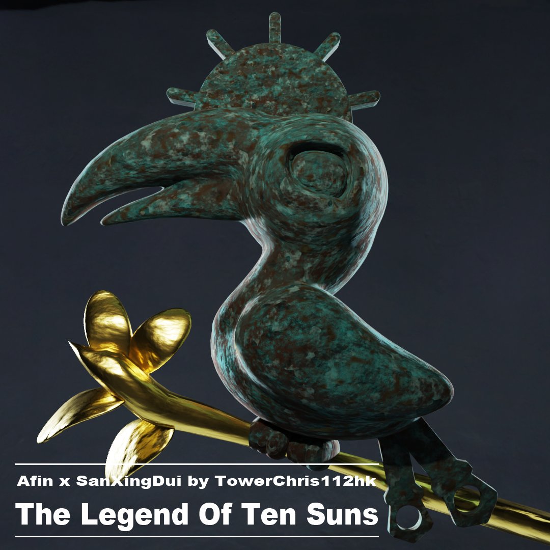 hi, my entry to art contest

Do you guys know SanXingDui "Three Star Mound"? My design is inspired by the legend of ten suns. I think Hornbill is one of the possible birds carried sun in the legend.

Check out Hornbill's photo and learn more about AFIN.

#MetaHornbill 
<a href="/AfinCoin/">AFIN Coin</a>