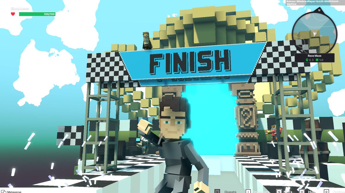 BattleJaJA's tweet photo. @TheSandboxGame I wish this map can be multi players so i can race my friend :) https://t.co/VNicyecXGD