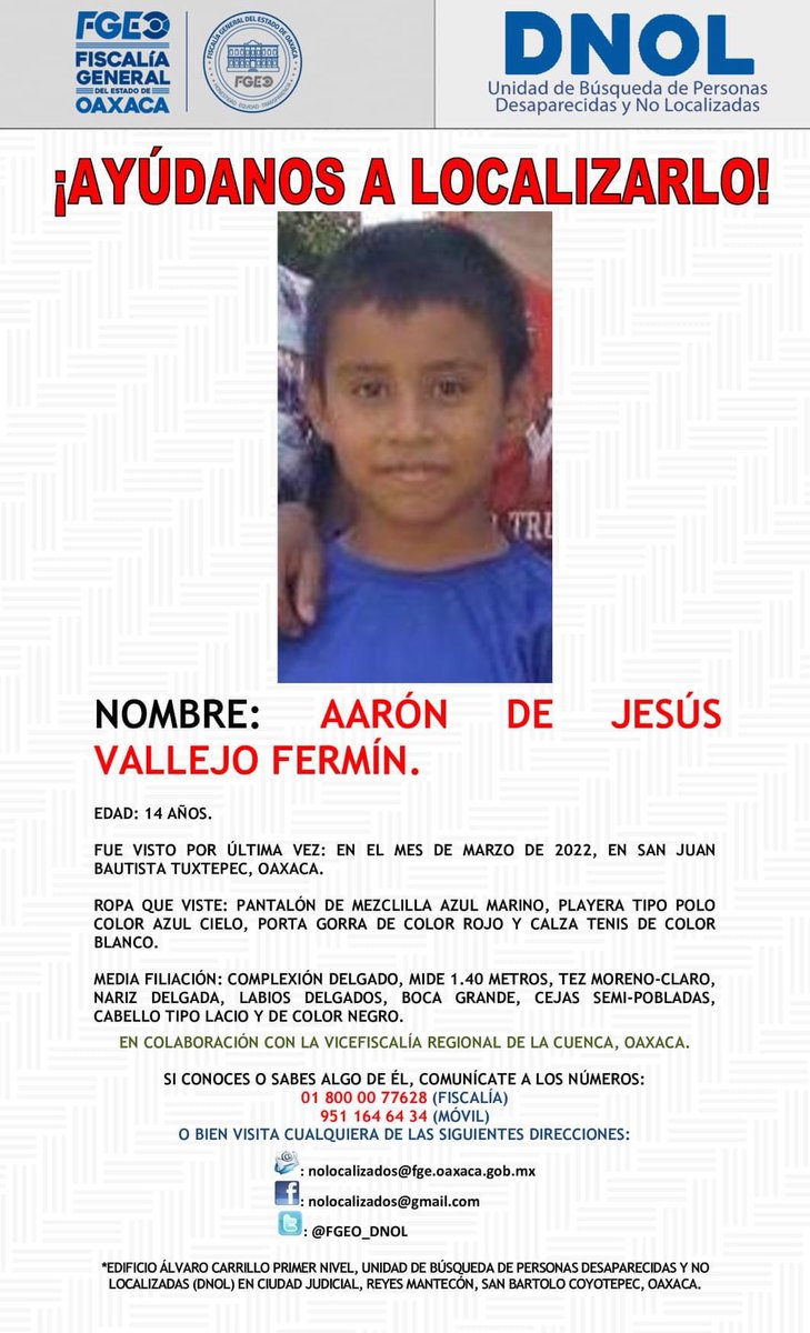 NADIASANABIA's tweet photo. Dos niñas de 15 y 17, una en Oaxaca y otra en Juchitán; un niño de 14 y un chavo de 19, ambos de Tuxtepec. Cuatro casos de decenas de jóvenes desaparecidos en #Oaxaca ¿cómo despertamos de esta pesadilla?… @alejandromurat @PeimbertArturo @SSP_GobOax https://t.co/PRF5Z8afv3