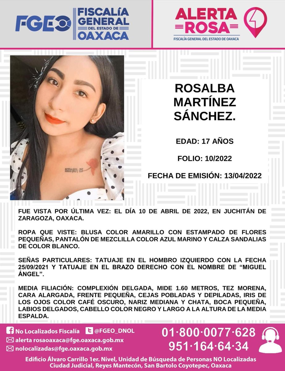 NADIASANABIA's tweet photo. Dos niñas de 15 y 17, una en Oaxaca y otra en Juchitán; un niño de 14 y un chavo de 19, ambos de Tuxtepec. Cuatro casos de decenas de jóvenes desaparecidos en #Oaxaca ¿cómo despertamos de esta pesadilla?… @alejandromurat @PeimbertArturo @SSP_GobOax https://t.co/PRF5Z8afv3