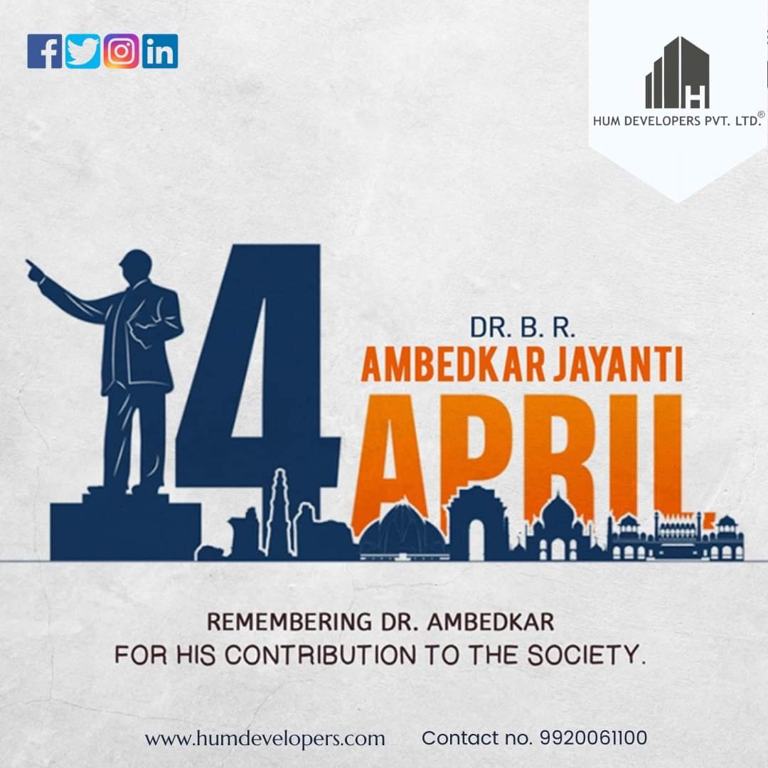 developers_hum's tweet photo. Remembering one of the principal figures of Free India🙏
#AmbedkarJayanti  
.
.
#humdevelopers #interior #architect #freeindia #realestate #newindia #developedindia https://t.co/9MDltL6xZI