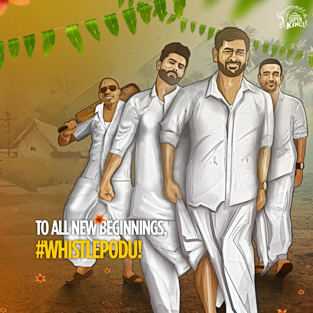 ChennaiIPL's tweet photo. Singanadai into all new beginnings! Here’s to a lot of Yellove and super duper moments! 🥳💛😍

#WhistlePodu #Yellove 🦁 https://t.co/QCR9FHSXl9