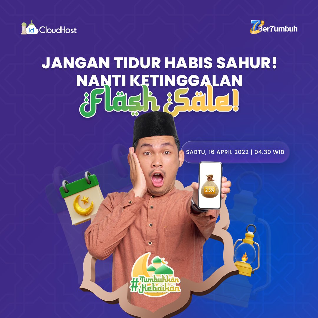 Idcloudhostcom's tweet image. JANGAN TIDUR HABIS SAHUR‼️

Nanti kamu ketinggalan yang seru-seru😁 Stay tuned
ya! Jangan lupa nyalain notifikasi!

#IDCloudHost #CloudUntukBangsa #PromoHosting
#DiskonHosting #HostingMurah