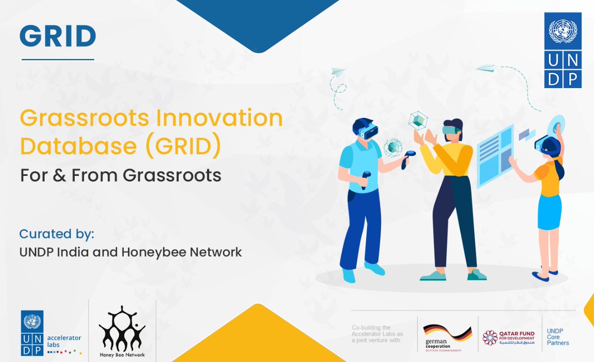 UNDP_India's tweet photo. Taking 🇮🇳's innovations💡 to the 🌏.
@UNDP_India's #AccLabIndia & Grassroots Innovations Augmentation Network have developed a Grassroots Innovation Database documenting 1,500 grassroots innovations & helping entrepreneurs👩🏽💻👨🏽💻 connect.
Read more: https://t.co/u8PE0XXhI0. https://t.co/cwXcuLLkUb