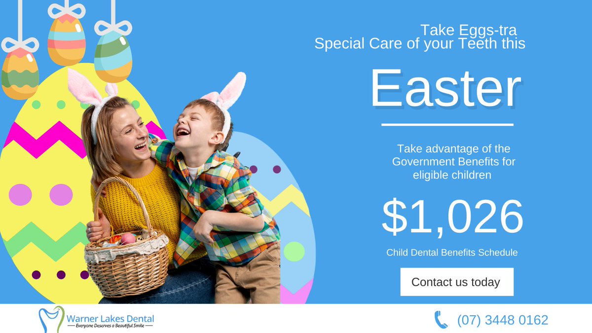 DentistWarner's tweet photo. Child Dental Benefits Schedule Warner

Bulk Bill for eligible children

Up to $1,026 worth of dental treatments over two years

Book an appointment now, Call us on (07) 3448 0162

Learn more👇
https://t.co/GuIGfFrv4q

#DentistWarner #CDBS https://t.co/QaNfD89Vx4