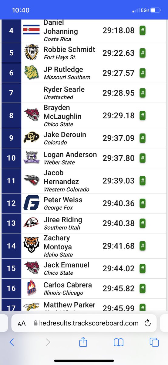 CoachAshLucas's tweet photo. 🚨 SCHOOL RECORD ALERT! 🚨
Carlos runs 29:45 to break the 10k School Record that’s stood since 1981…by 18 seconds! #ItsUIC https://t.co/WggGEacVkC