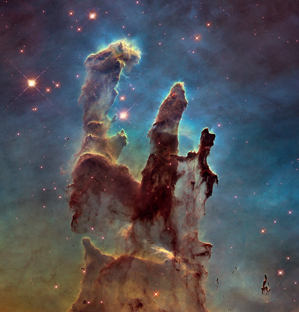 The Pillars of Creation by <a href="/NASAHubble/">Hubble</a>.🚀✨🔭