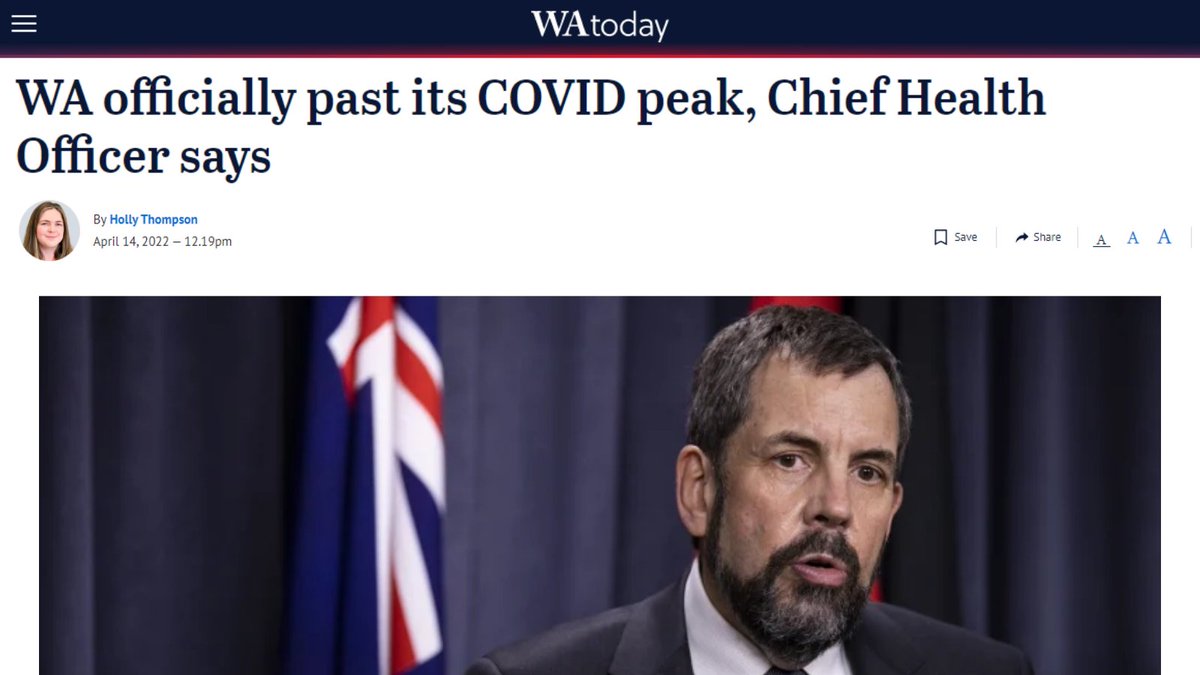 DrDavidHoney's tweet photo. Now that WA's CHO has confirmed that WA is well past its COVID peak, it's time to:

-Review the mask mandates
-Review the vax mandate
-Support the RSL to expand the ANZAC Day Dawn Service to all

The Government needs to explain why such broad mandates remain. https://t.co/MOxZhIJ4BT