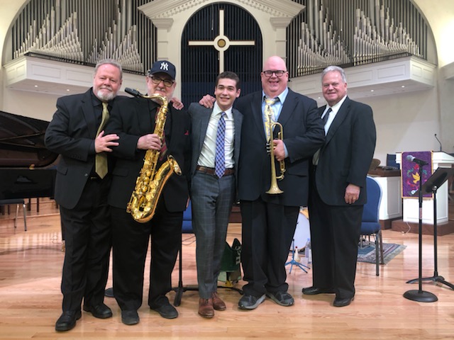 Beautiful concert last Sunday with @Brandon_Jazz_ Brandon Goldberg, Lew Del Gatto, Chuck Bergeron &amp; Tony Vigilante at the Naples United Church of Christ.