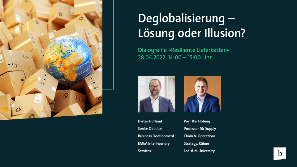 In unserer #Logistics Dialogreihe "Resiliente Lieferketten" diskutieren wir, welche neuen Ansätze es für krisenfeste &amp; digitale #SupplyChains braucht. 🚀Teil 1 mit <a href="/Intel_DE/">Intel in Deutschland</a> und @THE_KLU 
🗓️28.04.2022, 14-15 Uhr
🔜Jetzt anmelden bit.ly/367si7M