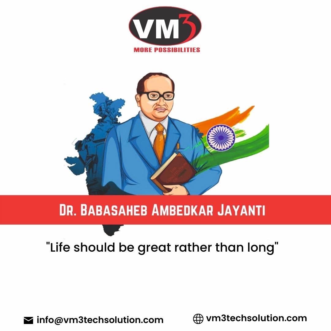 V3M_Technology's tweet photo. Even the tiniest efforts can make a significant difference in society. Dr B.R. Ambedkar is the one responsible for this significant transformation in our country. Warm greetings on Dr Ambedkar’s birthday.
#vm3techsolutions #digitalmarketing #drbabasahebambedkarjayanti #mahamanav https://t.co/49UNebnXzZ