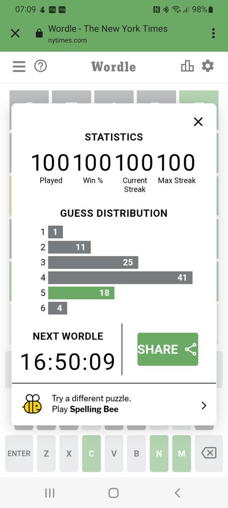 Sorry to be a bore, but I'm rather smug about this

Wordle 299 5/6*

⬜⬜⬜⬜🟩
⬜⬜🟨⬜🟩
🟨🟩🟨⬜🟩
⬜🟩🟩🟩🟩
🟩🟩🟩🟩🟩
