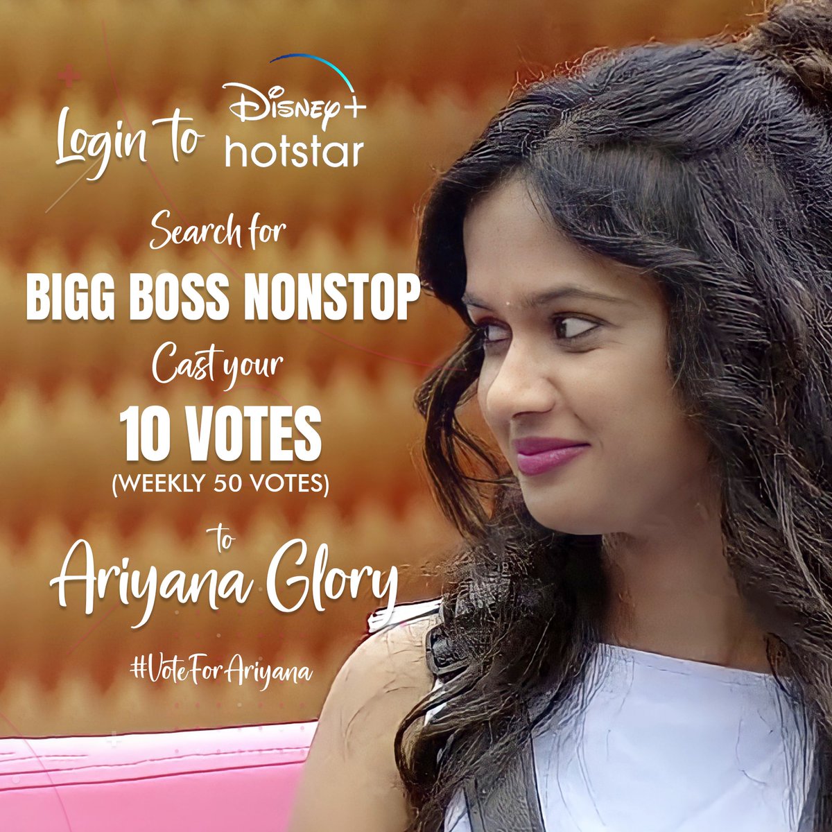 Let's vote and support our #daredevil Ariyana! Login to Disney + Hotstar APP Search for BIGG BOSS NON STOP CAST YOUR VOTE FOR ARIYANA (10 Votes) No subscription required! #ariyanaglory #anchorariyana #biggbossott #biggbossnonstop #biggbossofficial
