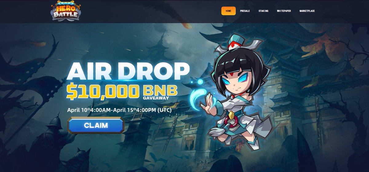 Now you can also participate in the #Airdrop event on our official website.🎁😍
Please hurry up because it's coming to an end!🔥

Stay tuned for updates!🚀
#GameFi #NFTGame #P2E #Airdrops