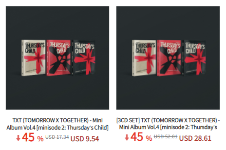 Ktown4u_main's tweet photo. TXT (TOMORROW X TOGETHER)
Mini Album Vol.4 [minisode 2: Thursday‘s Child]

🖤45% Discount https://t.co/NAOTAfssYu https://t.co/9ZZsXGKk9l