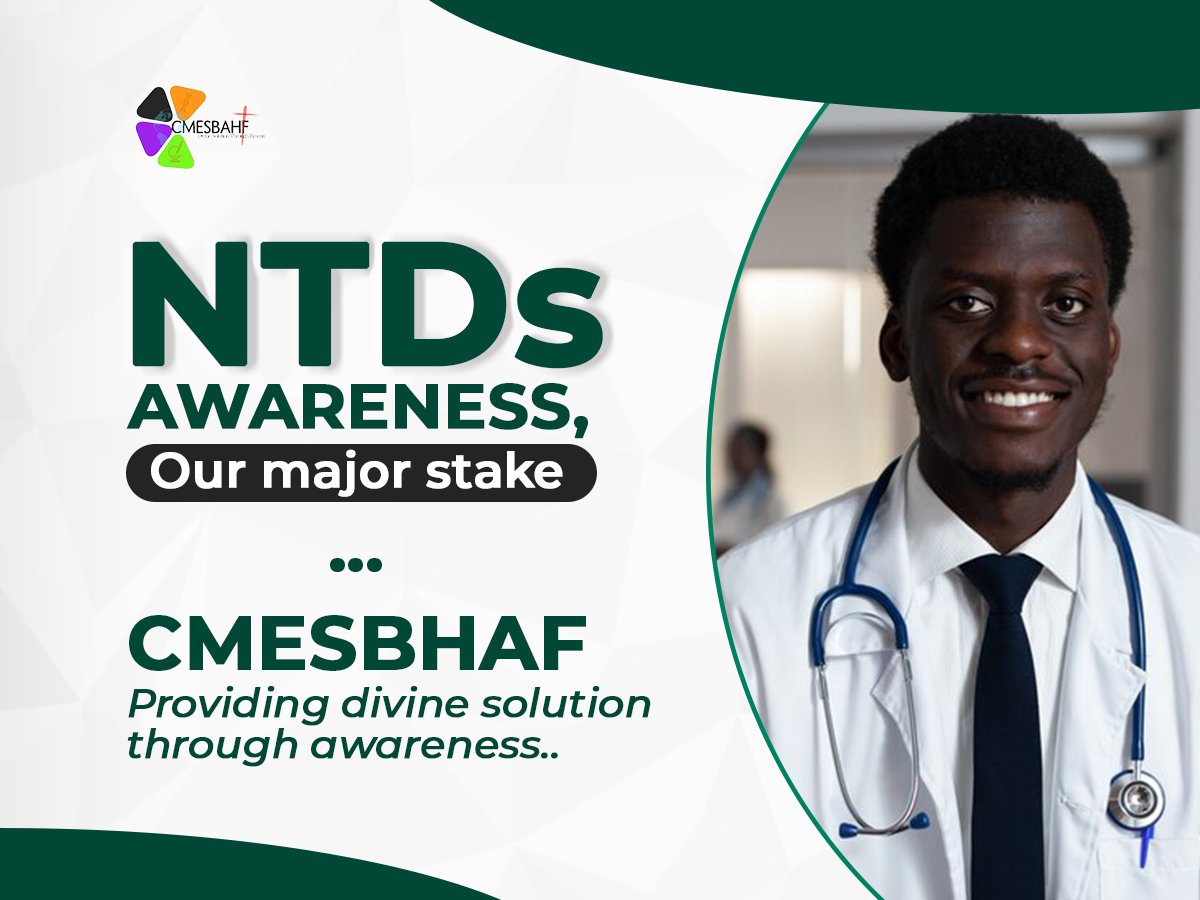 cmesbahf's tweet photo. The Christian Medical Scientists and Basic Health Foundation (CMESBAHF)  has joined the world in increasingly creating awareness on Neglected Tropical Diseases. 
Click the link..
https://t.co/JWiSy21zt1
#beatsntds #universalhealthcoverage #ntds @fmoh_nigeria @who #globalhealth https://t.co/TVRJLmSn9X