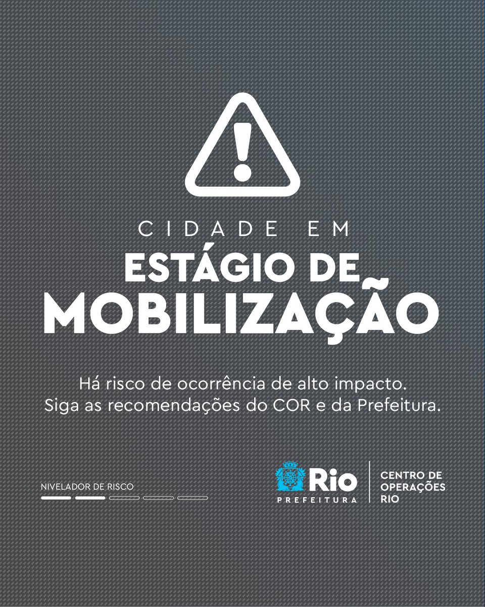OperacoesRio's tweet photo. MOBILIZAÇÃO | O COR informa que o município do Rio entrou em ESTÁGIO DE MOBILIZAÇÃO às 3h15 desta quinta-feira (14/04/22), devido a registros de chuva nas estações Recreio dos Bandeirantes e Estrada Grajaú-Jacarepaguá. Leia mais aqui: https://t.co/C7PnSg1ZgQ https://t.co/wgzXWC5hrK