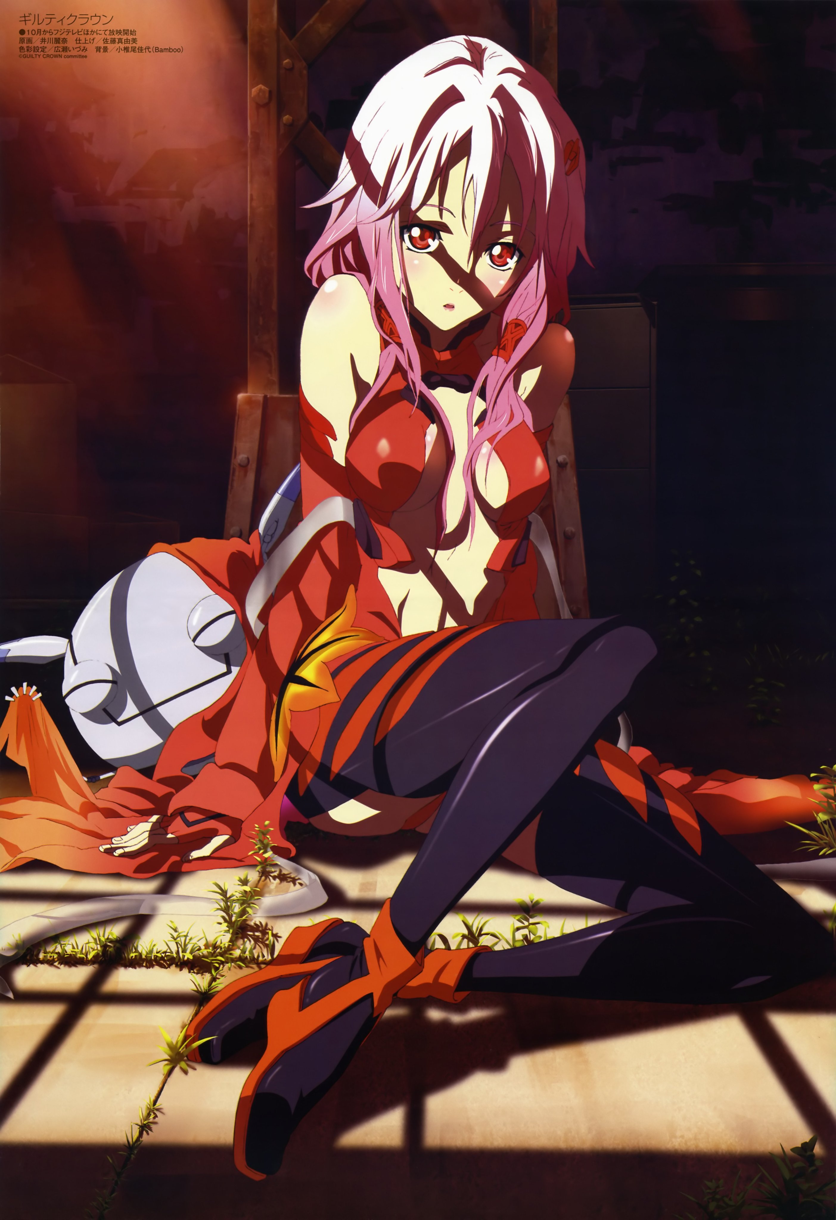 Wallpaper Girl, Anime, Guilty Crown, inori yuzuriha, The crown of