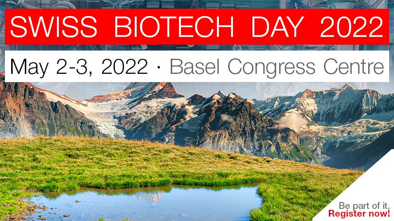 📍We are looking forward to this year’s Swiss Biotech Day taking place on May 2-3, 2022. Meet our team and discover trends in R&amp;D, production and AI as well as the opportunities offered by the collaboration of #biotech and #pharma. Register now bit.ly/3M5ETba