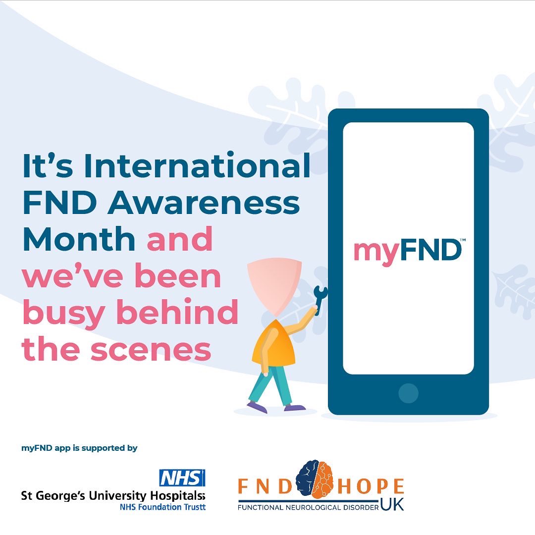 chris_sym's tweet photo. It’s International FND Awareness Month and we’ve been busy behind the scenes. The updated myFND app is launching soon and will have many new features.⁠
⁠
Watch out for posts to find out more⁠

@MyFNDapp @FNDHopeUK @GivingtoGeorges @StGeorgesTrust 
#fndaware #FND #NeuroTwitter https://t.co/edTWmUV2lR