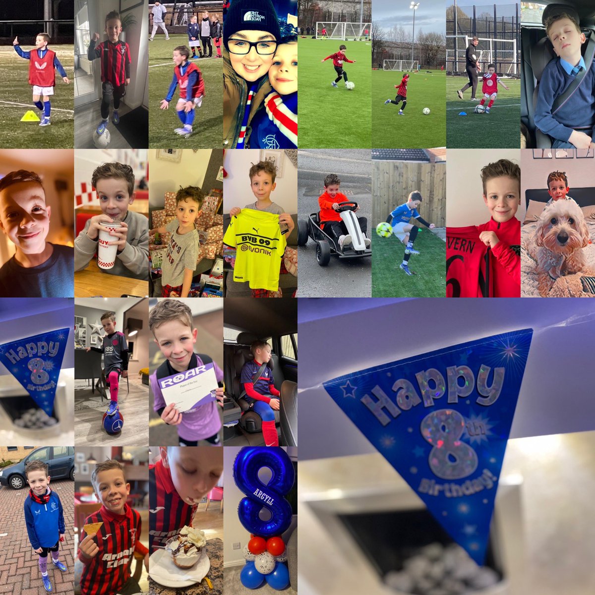 AllyMcGovern1's tweet photo. Happy 8th birthday to my angel Argyll 💙 1 in a million! Keep being you #happybirthday #argyll14 #mumsboy 🥳🎂⚽️ https://t.co/rNNym3BPzn