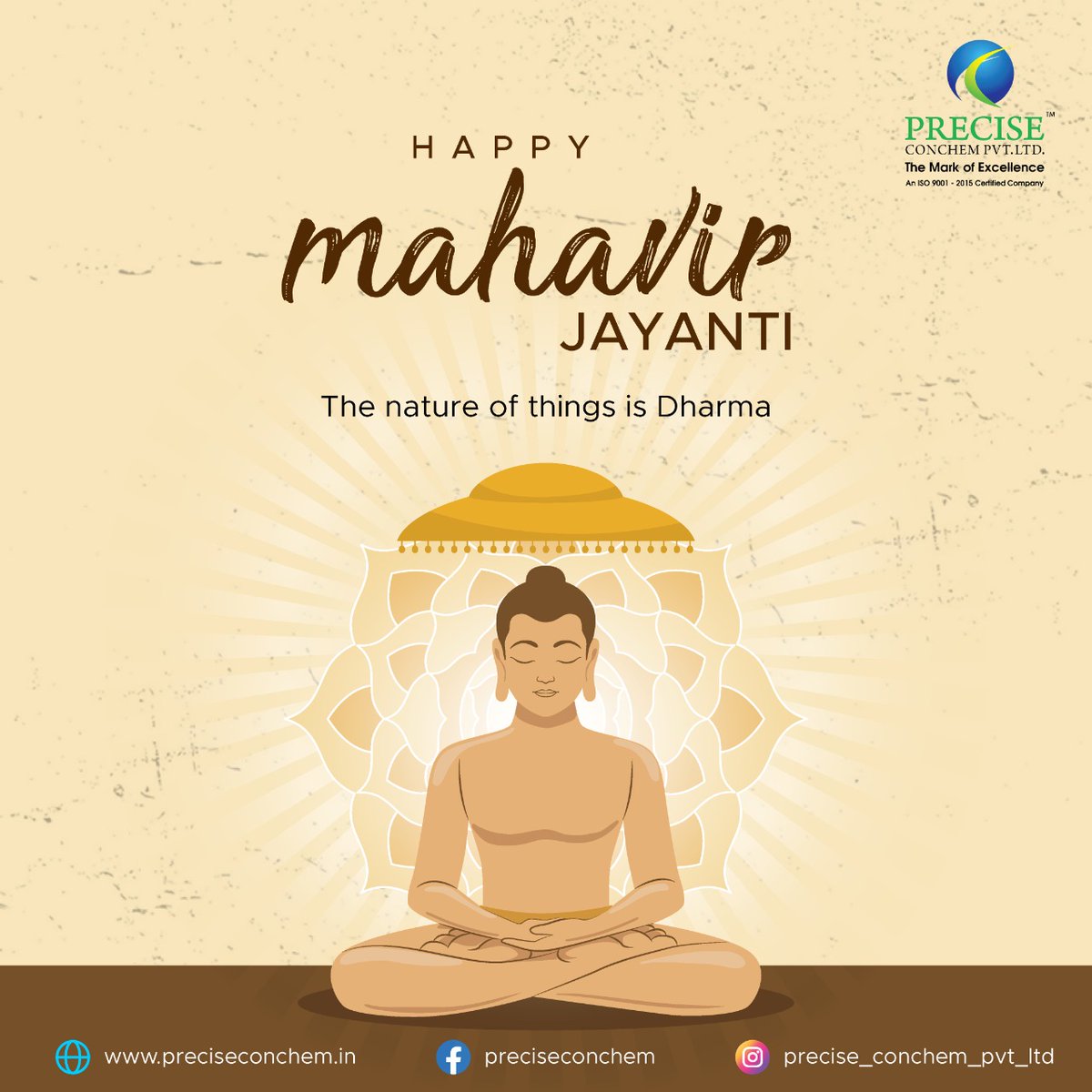 precise_conchem's tweet photo. May Lord Mahavira bless you abundantly and fill your life with happiness, and success and help you to get what you desire. Wishing all my friends Happy Mahavir Jayanti.
.
.
#preciseconchem #mahavirjayanti #teachings #beliefs #preachings #jainism #culture #tradition #india https://t.co/yt5dIt4yJs