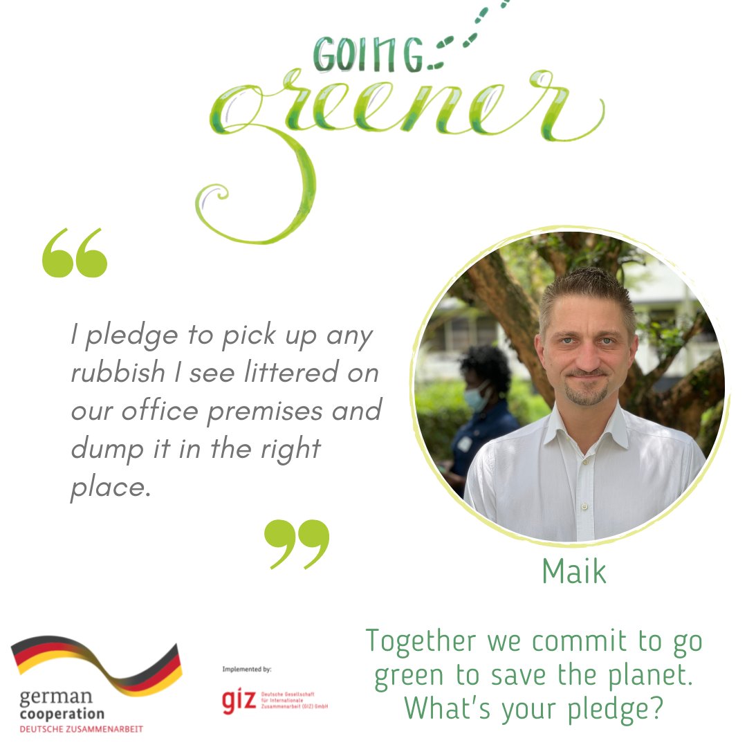GIZ_SouthSudan's tweet photo. #ClimateChange is a global problem that requires a global solution. 

Our Country Director @maikschwarz2020 pledges to keep the #environment clean! 

What can you do for a greener #SouthSudan?

#ClimateAction #sustainability #supportthechange #SSOT https://t.co/m1HPklgjiO