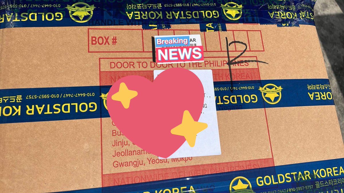 iTreasurePH's tweet photo. #iTreasureUpdates

Closed na yung box 3 last monday and for pick-up na siya today sa kr add😍 not sure kung gaano kabilis itong si goldstar since umac palang po natatry namin before, but expect muna natin 3-4weeks bago sya dumating sa ph para sure😊

Thank youuu! https://t.co/j1Exn5Ue8p