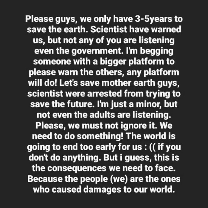 felip_twts's tweet photo. not sb19 related but let's spread awareness! use your platform!

#scientistprotest 
#LetTheEarthBreath https://t.co/LbGLpdJW7T
