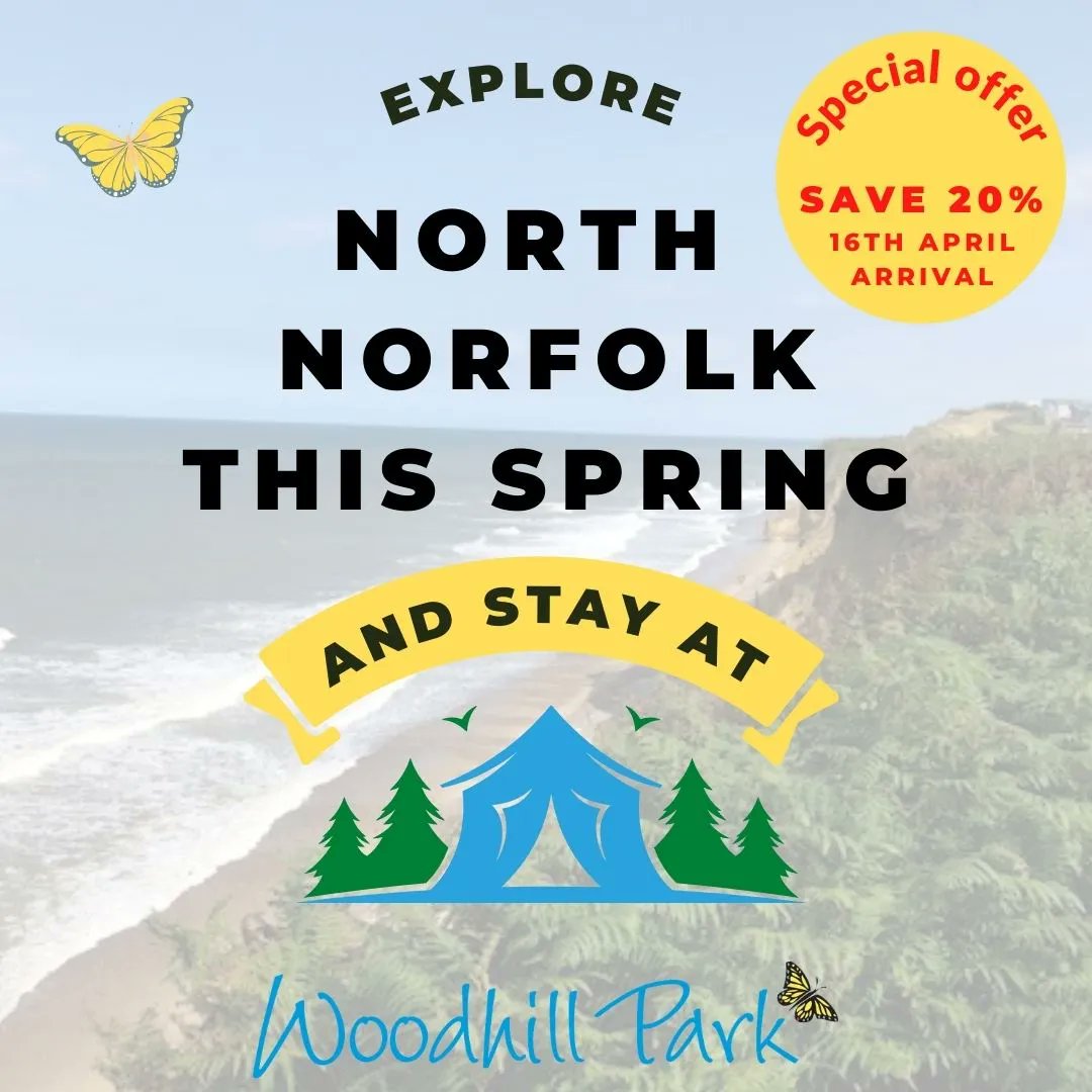 Last-minute escape 16th April 7 nights in a Holiday Home SAVE 20% off the total booking price. Call the team on 01263 588181. *Full T&amp;C’s apply,  not to be used in conjunction with any other offer, valid for arrival on 16th April 2022 for 7 nights only. New bookings only.
