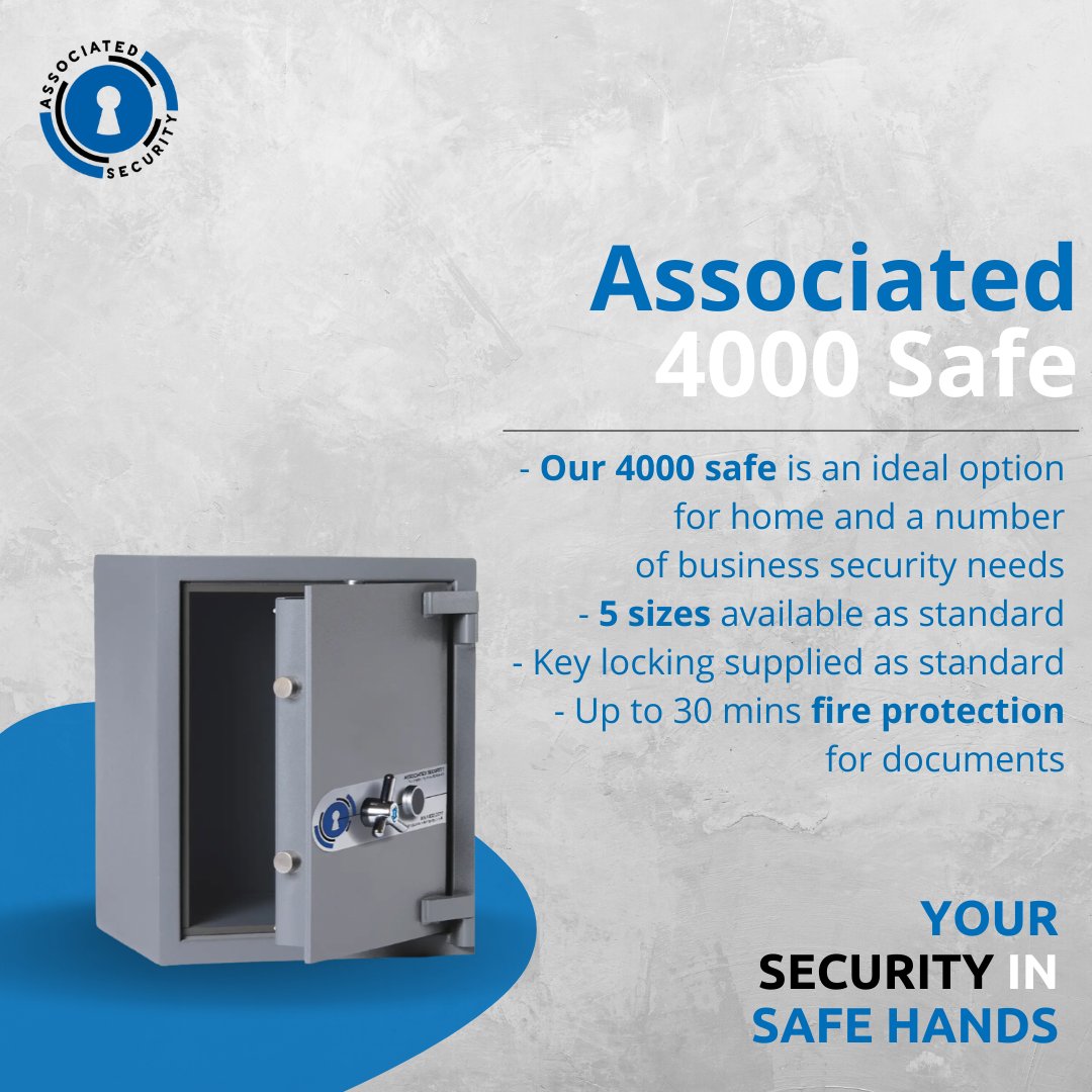 ASecOnline's tweet photo. The Associated 4000 Safe range, named for its Β£4K cash cover, provides the perfect home security or small business security solution.
For more details, give us a call on 01618322777 or visit https://t.co/UHG4GVmTZz
#associatedsecuritysolutions #4000safe #safes https://t.co/XOsHGGIxRF