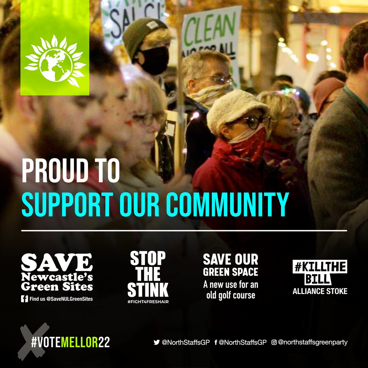 (2/2) Join our #ThrowbackThursday celebrations to see what we’ve achieved since last year…

#VoteMellor22 #GreenPromises #Fight4FreshAir #SaveNULGreenSites #NewcastleUnderLyme #SaveOurGreenSpace #KeeleGolfCourse #Bradwell #StopTheStink #CommunityHealthMatters #WalleysVictims