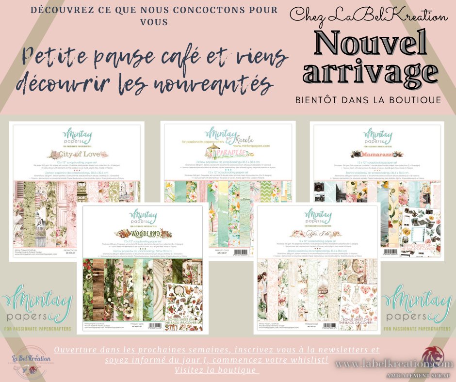 labelkreation's tweet photo. Hello tout le monde
Découvrez ce que nous concoctons pour vous !
Nouvel arrivage des collections d'ensemble de papiers et chipboards de chez #mintay 
N'oubliez pas, inscrivez vous sur la boutique pour être informé de l'ouverture
➡️https://t.co/sKyOX4ymZp
#mintaypapers #mixedmedia https://t.co/j1BHoMlXuI