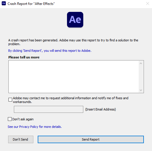 CraftMAN_CZ's tweet photo. @AdobeAE fix your software pls https://t.co/ikqd0G7aCp