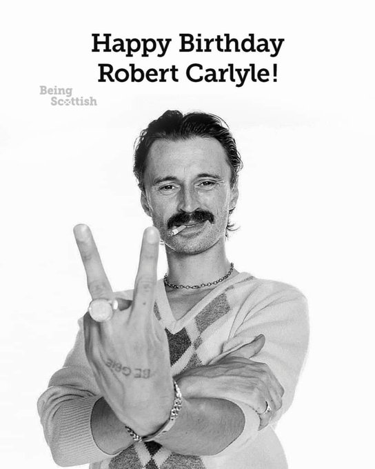 Happy birthday to actor Robert Carlyle who is 61 today, pictured as Trainspotting nutjob Begbie 